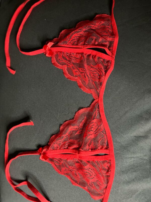 Lingerie féminine en fine dentelle Rouge